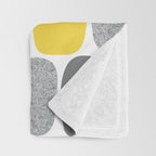 Wonky Ovals in Yellow Throw Blanket Gallery Image 3