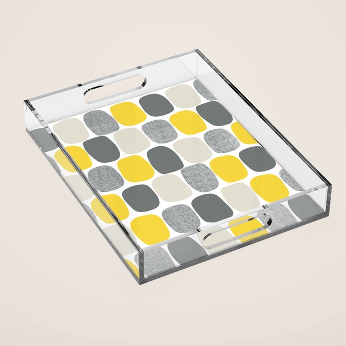 Wonky Ovals in Yellow Acrylic Tray Gallery Image 1
