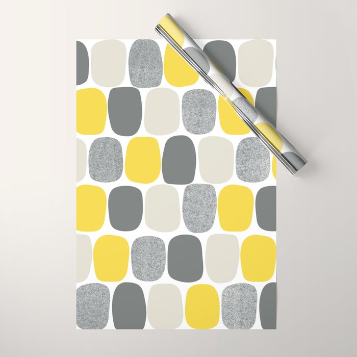 Wonky Ovals in Yellow Wrapping Paper Gallery Image 1
