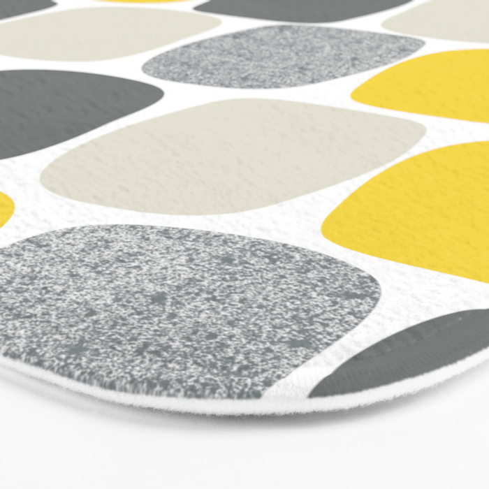 Wonky Ovals in Yellow Bath Mat Gallery Image 3