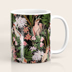 Vintage & Shabby Chic - Botanical Tropical Night Pattern  Coffee Mug Gallery Image 1