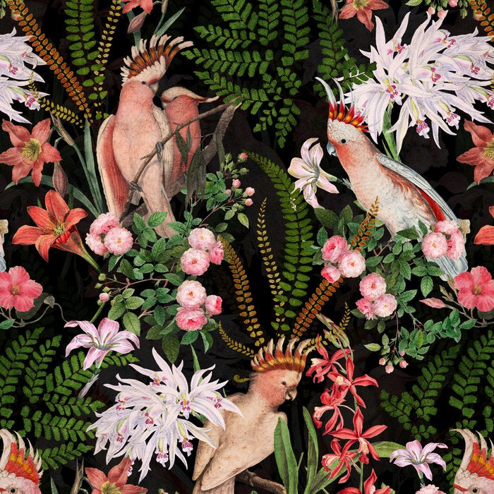 Vintage & Shabby Chic - Botanical Tropical Night Pattern  Coffee Mug Gallery Image 2