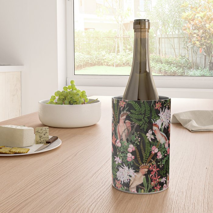 Vintage & Shabby Chic - Botanical Tropical Night Pattern  Wine Chiller Gallery Image 4