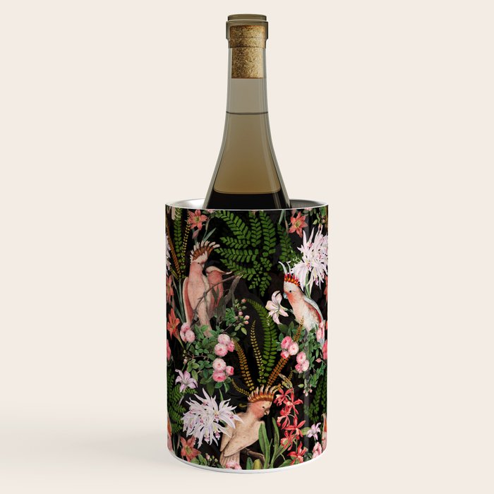Vintage & Shabby Chic - Botanical Tropical Night Pattern  Wine Chiller Gallery Image 1