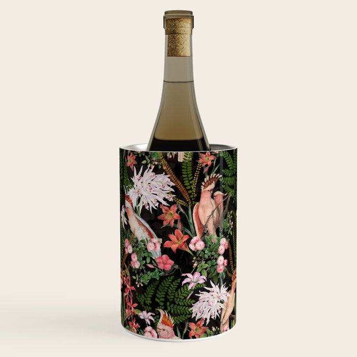 Vintage & Shabby Chic - Botanical Tropical Night Pattern  Wine Chiller Gallery Image 3