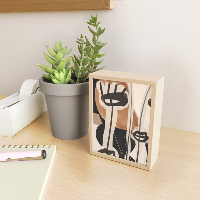 Modern Abstract Art Face 23 Mini Art Print Gallery Image 2