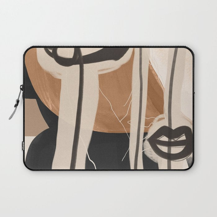 Modern Abstract Art Face 23 Laptop Sleeve Gallery Image 1