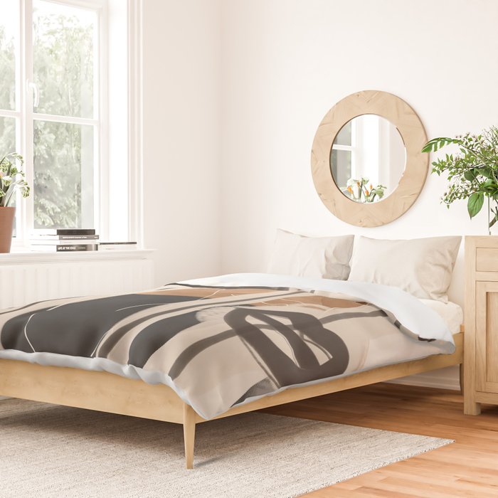 Modern Abstract Art Face 23 Duvet Cover Gallery Image 2