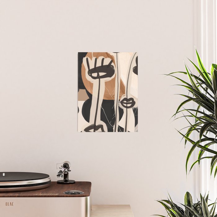 Modern Abstract Art Face 23 Poster Gallery Image 2