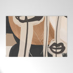 Modern Abstract Art Face 23 Welcome Mat Gallery Image 1