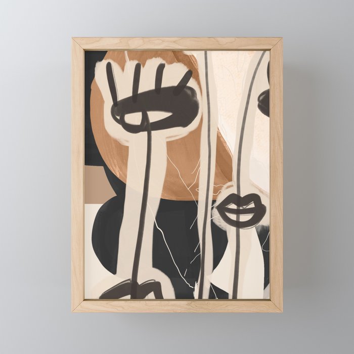 Modern Abstract Art Face 23 Mini Art Print Gallery Image 1