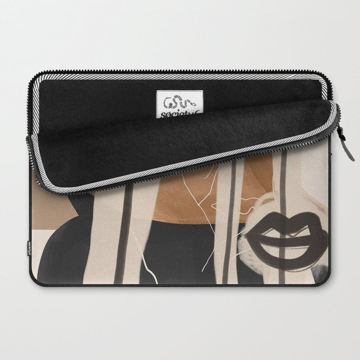 Modern Abstract Art Face 23 Laptop Sleeve Gallery Image 2