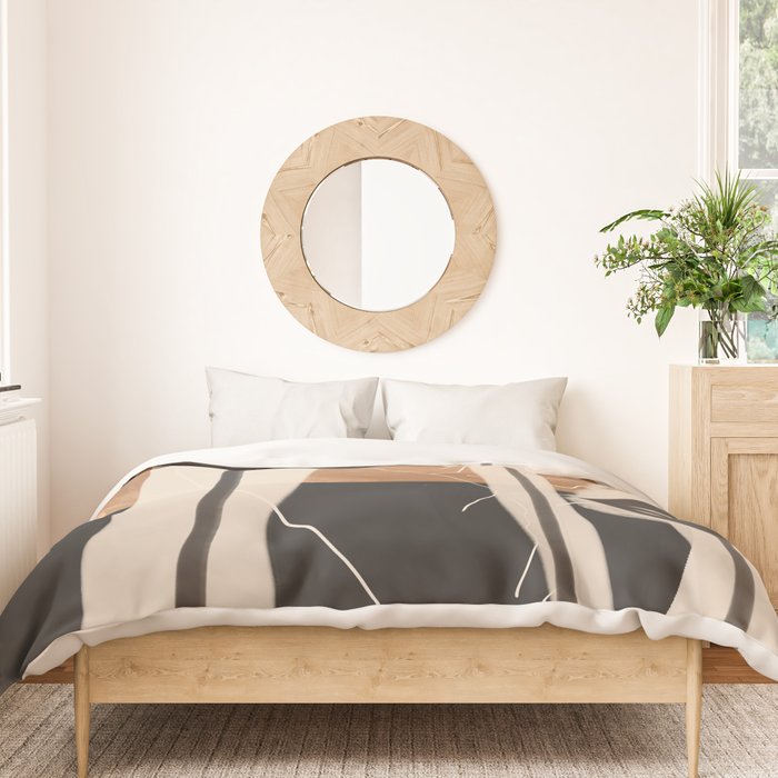 Modern Abstract Art Face 23 Duvet Cover Gallery Image 3