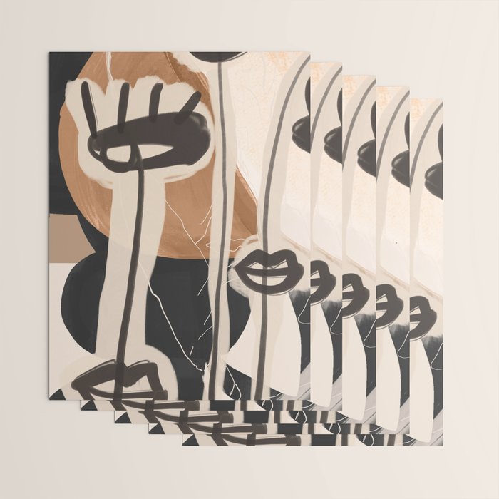 Modern Abstract Art Face 23 Wrapping Paper Gallery Image 3