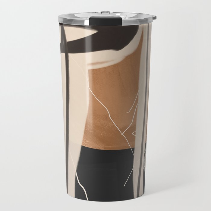 Modern Abstract Art Face 23 Travel Mug Gallery Image 1