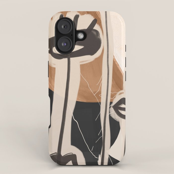 Modern Abstract Art Face 23 iPhone Case Gallery Image 1