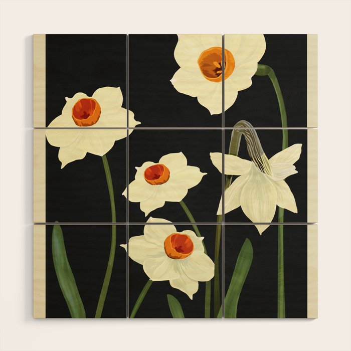 Beautiful Summer flowers I Wood Wall Art Gallery Image 1