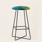 Spooky Night In The Jungle - Tropical Landscape Illustration Stool Gallery Image 1