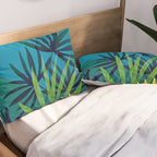 Spooky Night In The Jungle - Tropical Landscape Illustration Pillow Sham Gallery Image 2