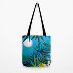 Spooky Night In The Jungle - Tropical Landscape Illustration Tote Bag Gallery Image 2