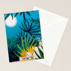 Spooky Night In The Jungle - Tropical Landscape Illustration Stationery Card Gallery Image 2