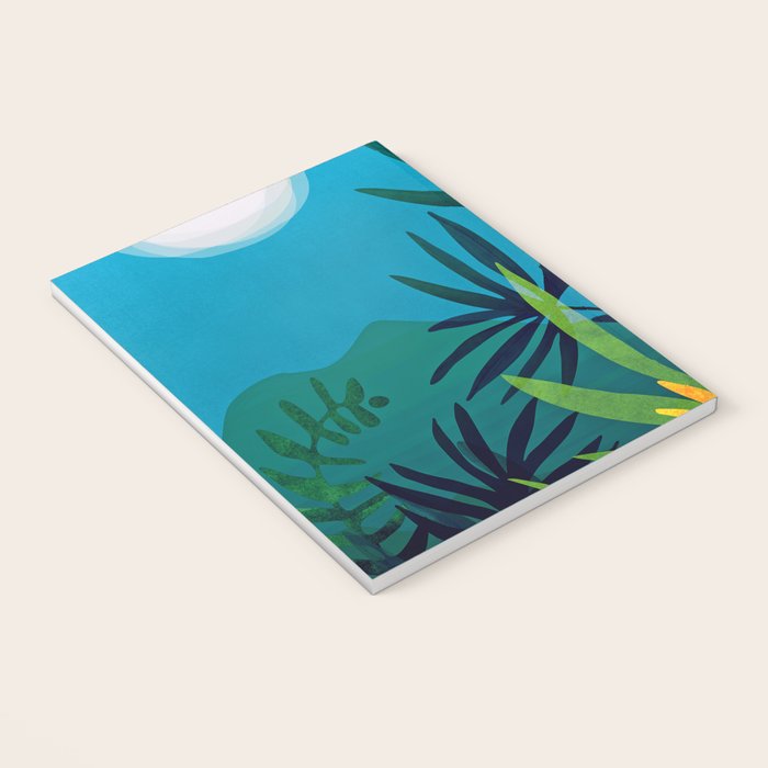 Spooky Night In The Jungle - Tropical Landscape Illustration Notebook Gallery Image 3