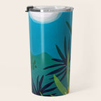 Spooky Night In The Jungle - Tropical Landscape Illustration Travel Mug Gallery Image 3