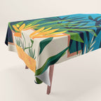 Spooky Night In The Jungle - Tropical Landscape Illustration Tablecloth Gallery Image 1