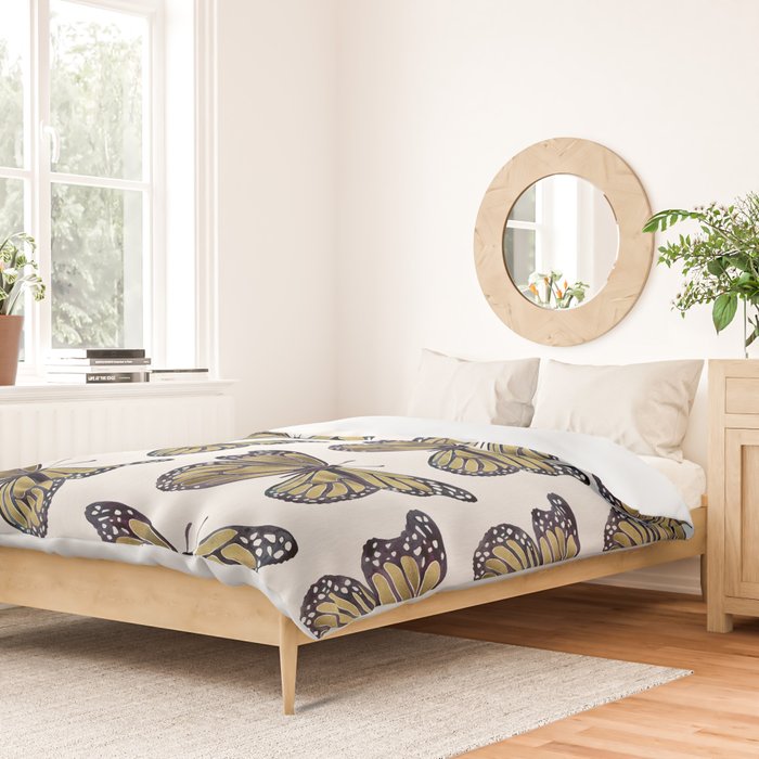 Gold Butterfly Duvet Cover Gallery Image 2