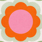 HELLO BOLD RETRO DAISY PATTERN 3. PINK AND GREEN Coffee Mug Gallery Image 2