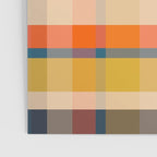 Retro Modern Plaid Pattern Orange Mustard Yellow Blue Poster Gallery Image 3
