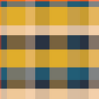 Retro Modern Plaid Pattern Orange Mustard Yellow Blue Coffee Mug Gallery Image 2