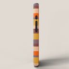 Retro Modern Plaid Pattern Orange Mustard Yellow Blue iPhone Case Gallery Image 2