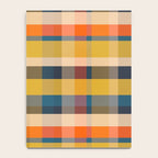 Retro Modern Plaid Pattern Orange Mustard Yellow Blue Notebook Gallery Image 4