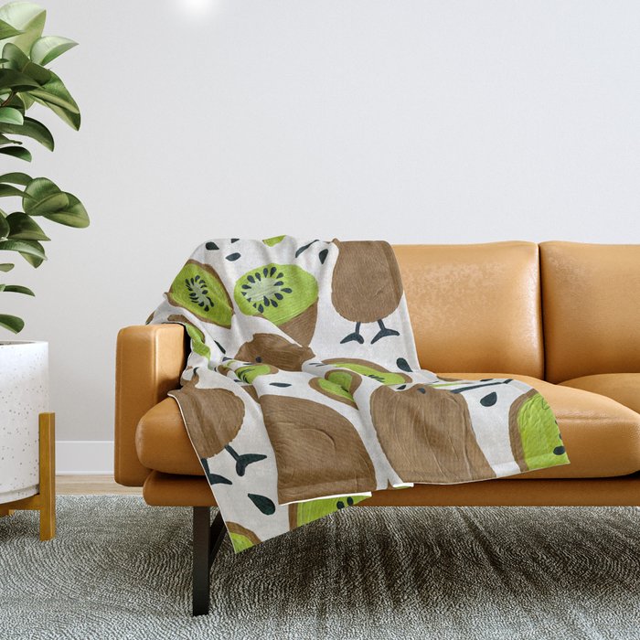Kiwis & Kiwis Throw Blanket Gallery Image 1