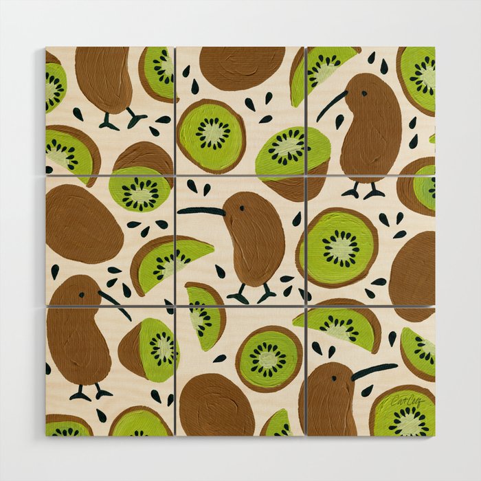 Kiwis & Kiwis Wood Wall Art Gallery Image 1