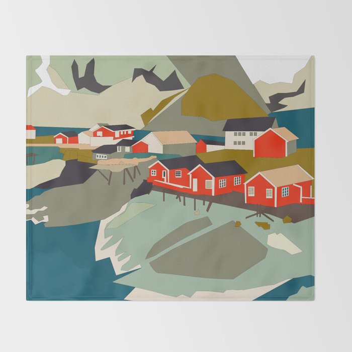 Norway, Lofoten Throw Blanket Gallery Image 2