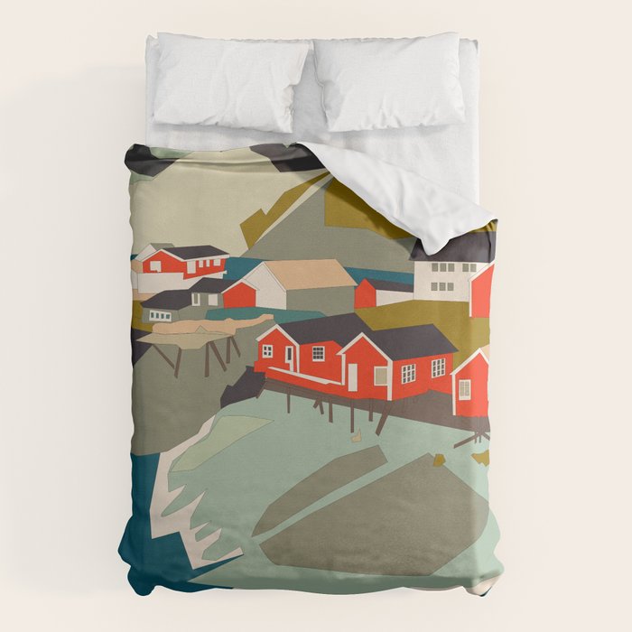 Norway, Lofoten Duvet Cover Gallery Image 6