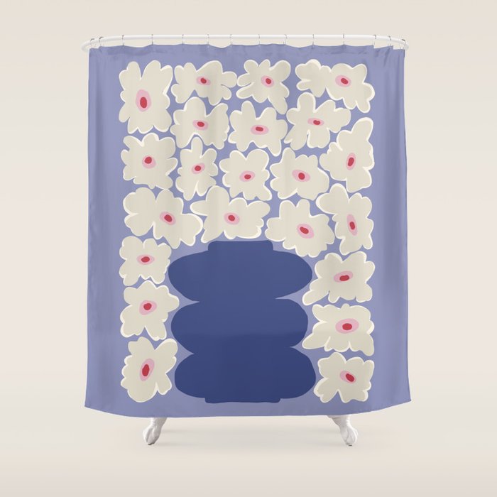 Little Daisy Vase Shower Curtain Gallery Image 1