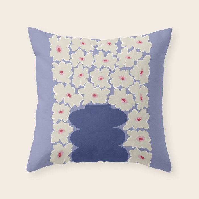 Little Daisy Vase Throw Pillow Gallery Image 6