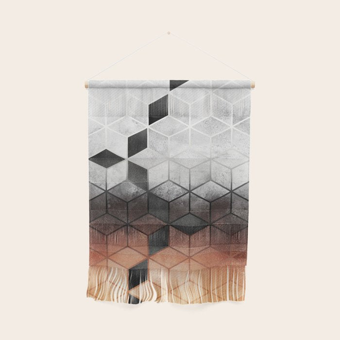 Ombre Concrete Cubes Wall Hanging Gallery Image 1