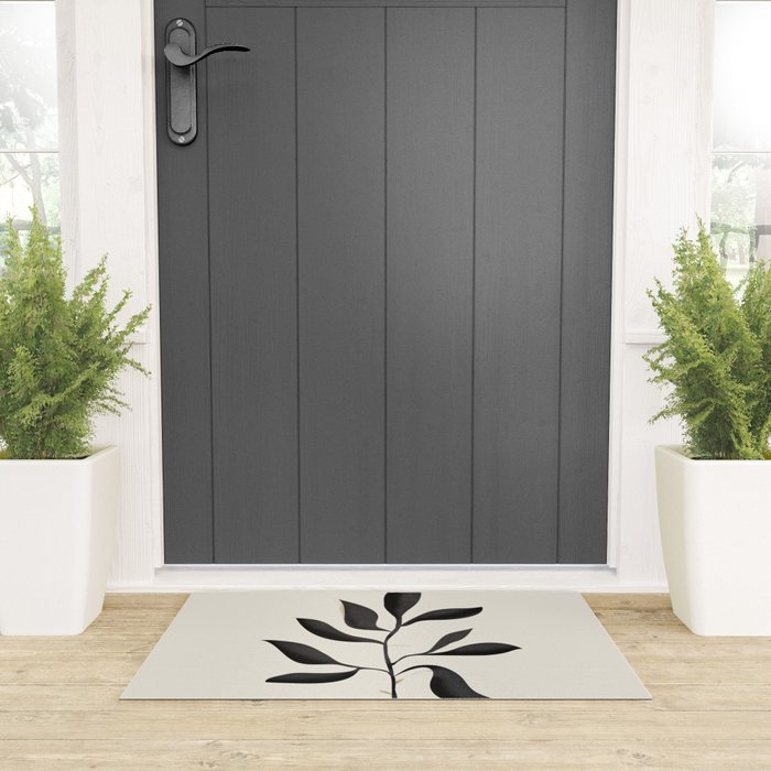 Abstract Minimal Plant 2 Welcome Mat Gallery Image 3