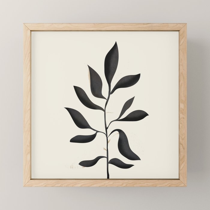 Abstract Minimal Plant 2 Mini Art Print Gallery Image 1