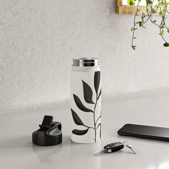 Abstract Minimal Plant 2 Water Bottle Gallery Image 4