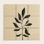 Abstract Minimal Plant 2 Wood Wall Art Gallery Image 1