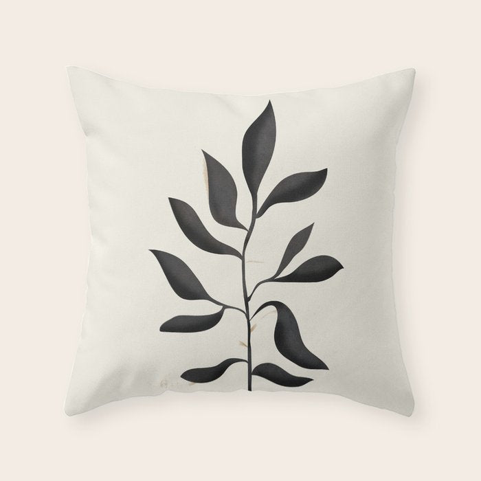 Abstract Minimal Plant 2 Throw Pillow Gallery Image 6