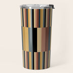 Mixed Stripes Pattern XXIV Bold Retro Travel Mug Gallery Image 2