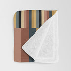 Mixed Stripes Pattern XXIV Bold Retro Throw Blanket Gallery Image 3