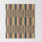 Mixed Stripes Pattern XXIV Bold Retro Throw Blanket Gallery Image 2