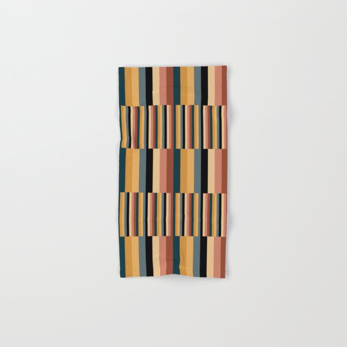 Mixed Stripes Pattern XXIV Bold Retro Bath Towel Gallery Image 1